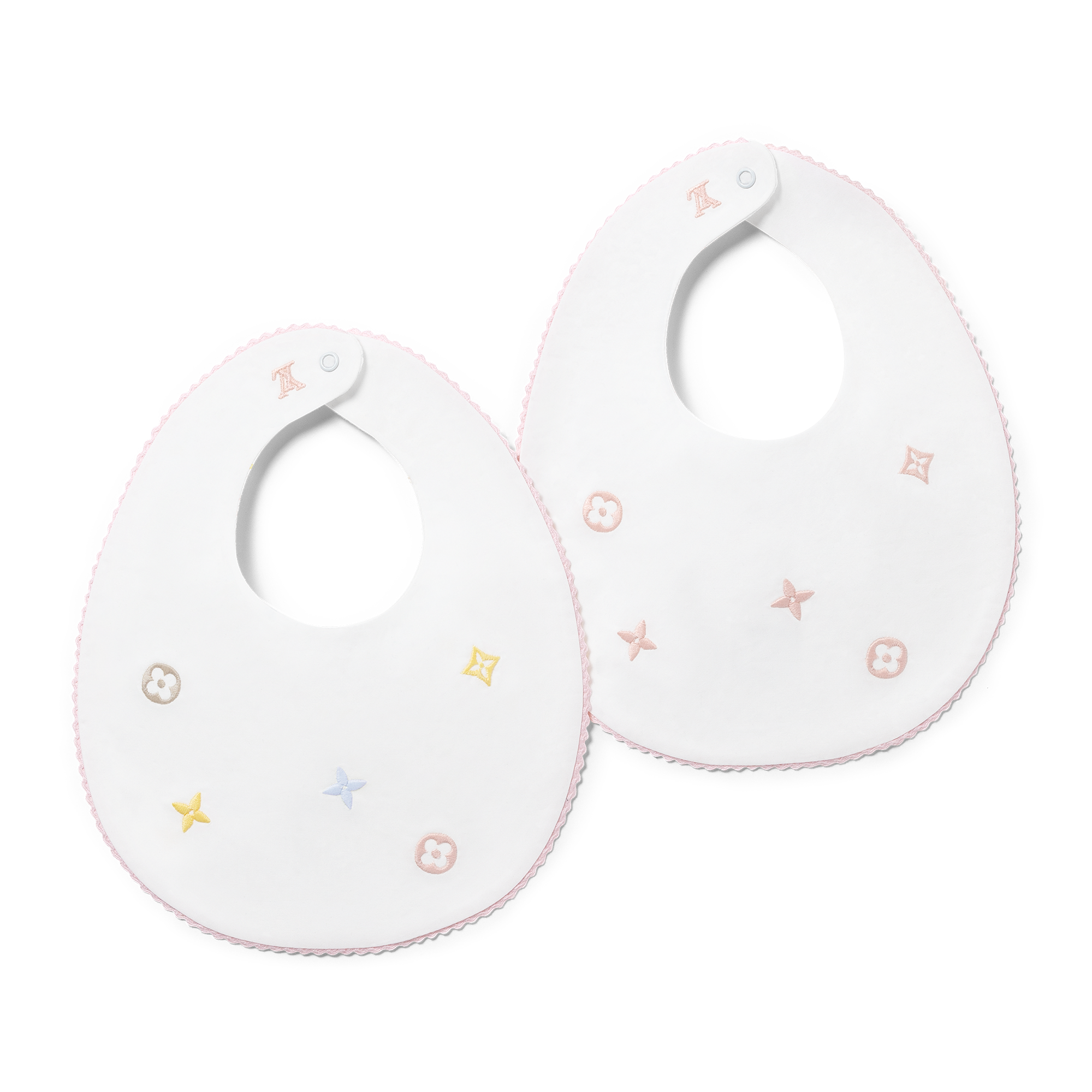 Set of 2 Embroidered MeliMelo Bibs S00 New For Baby LOUIS VUITTON